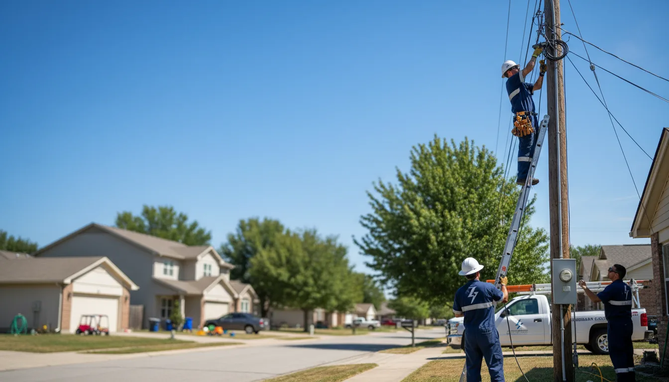 Residential electrician providing installation services in Masterson, TX